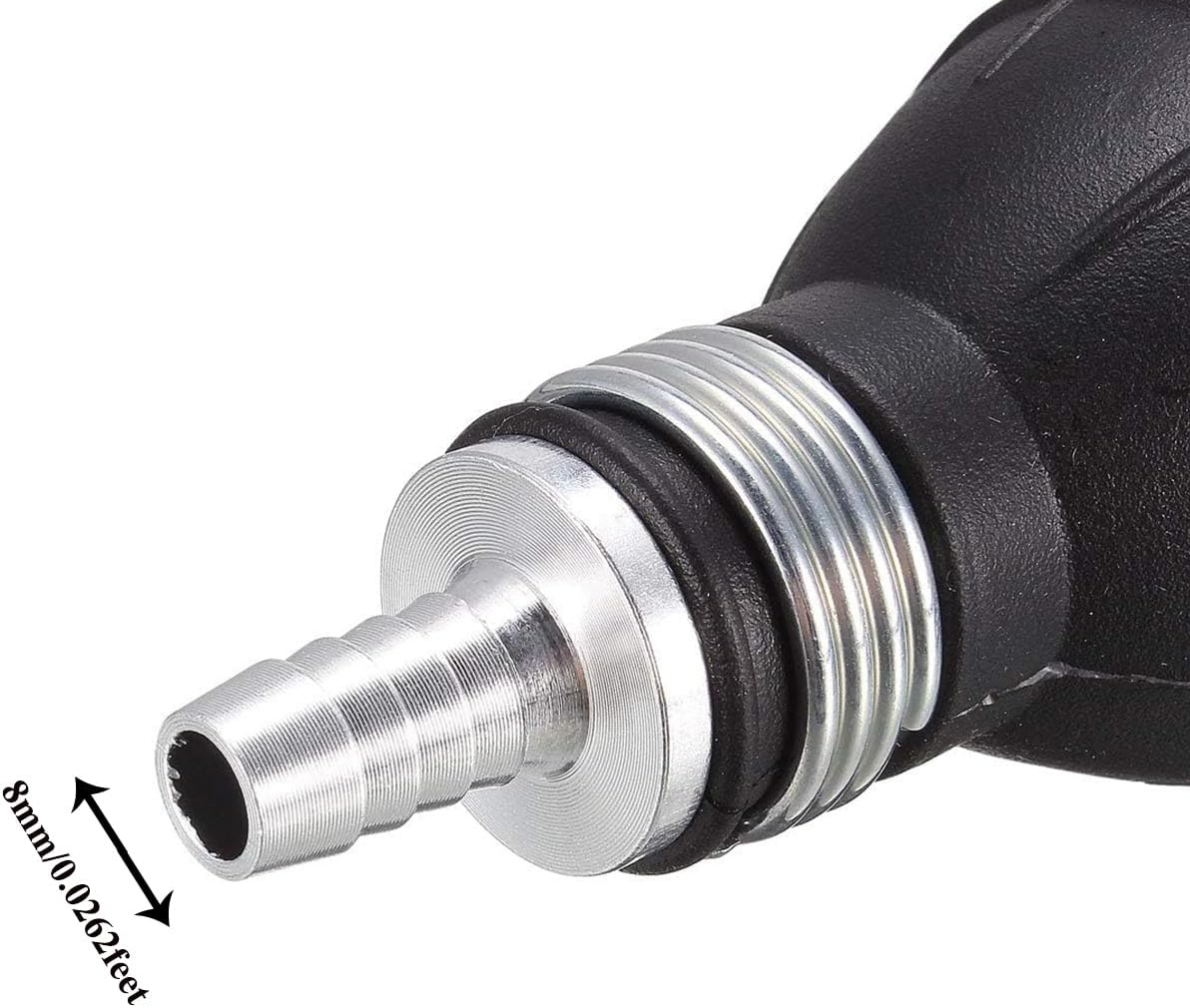 2Pcs 8mm 5/16" Rubber Fuel Transfer Vacuum Fuel Line Hand Primer Pump Bulb Type Gasoline Petrol Diesel Pump Bulb for Marine Boat Accessories