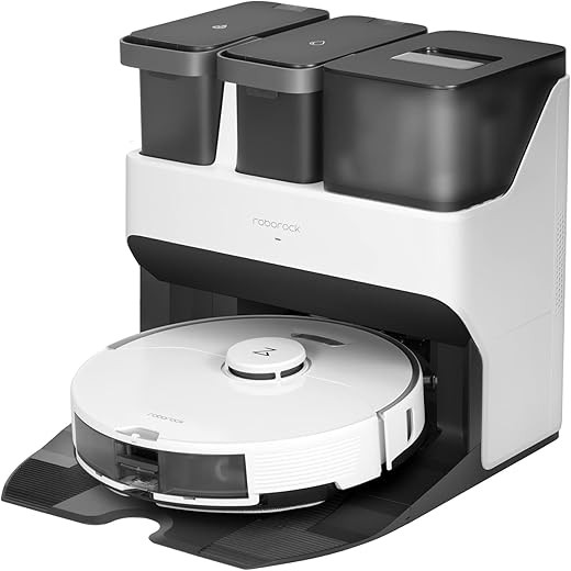 roborock S7 Pro Ultra Aspirateur Robot Laveur 5100 Pa avec Station de Vidange Auto-Dépoussiérage/Remplissage/Nettoyage de Serpillière, Robot Aspirateur Connecté par Alexa/APP (Mise à Niveau du S7)