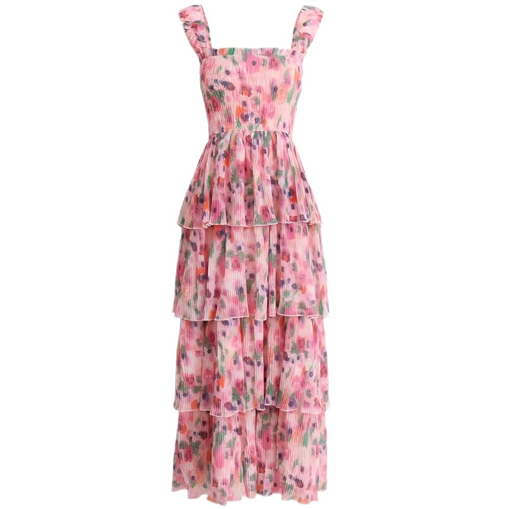 ワンピース rosemuse Pleats floral print dress pink VERSACE PINK PLEATED MINI DRESS WITH RUFFLES & FLORAL PRINT 2004
