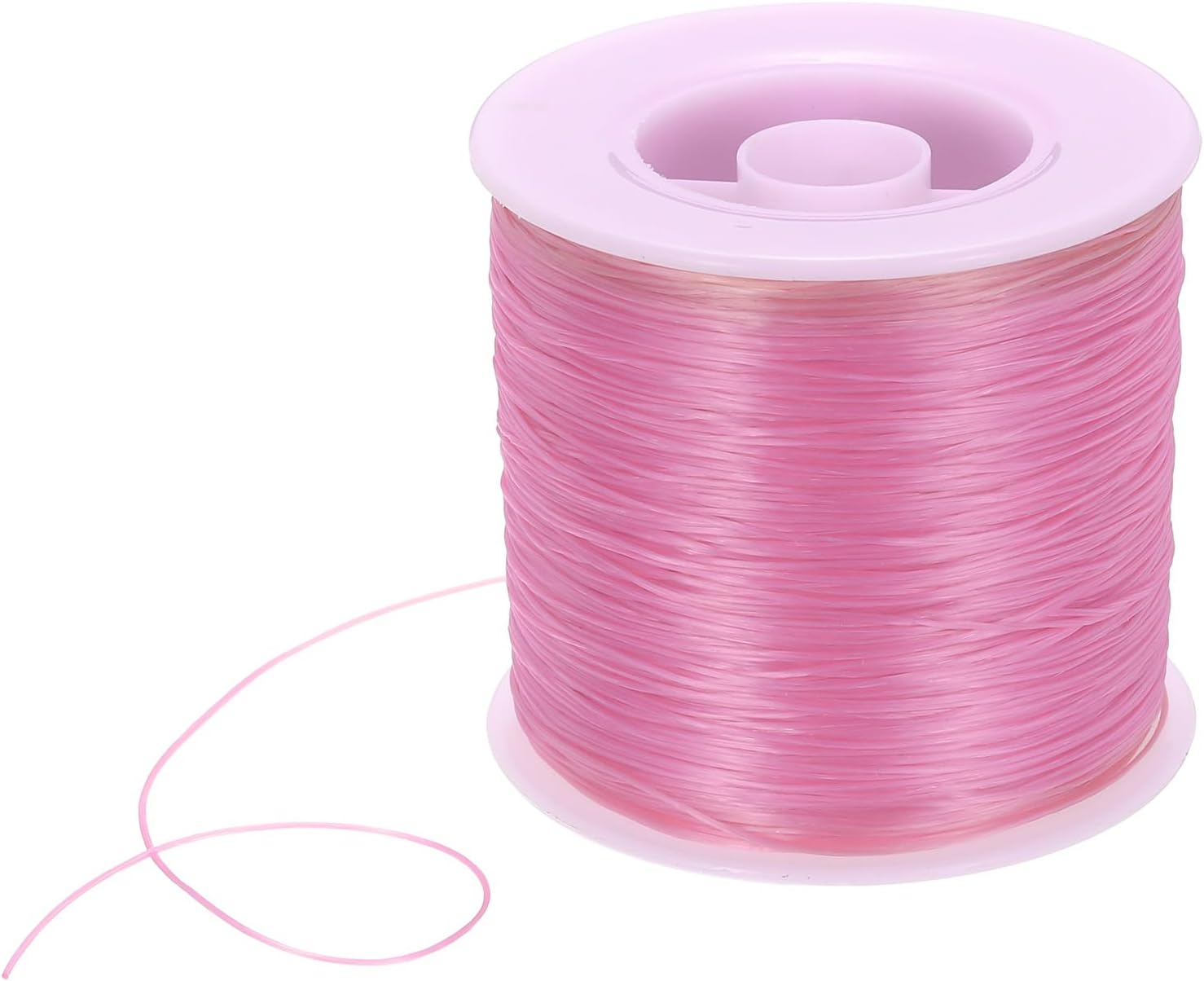 DMiotech Elastic String for Bracelets, 0.8mm Stretchy Strings Stretch Bead Cord Pink String Thread for Jewelry Bracelet Making Necklaces Beading DIY Craft, 412m/451 Yards
