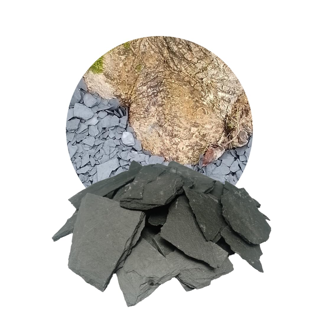20 kg, 5 bis 20 cm Schiefersplitt Rasenkantensteine Gartenplatten Zierkies Schiefer Garten Teichumrandung Schieferplatten Kies Schieferplatte,Randsteine Mauersteine Schieferbruch Bruchsteine