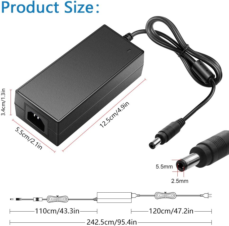 Exсluѕіvе SHNITPWR 5V Power Supply 5 Volt 10A 50W AC 100V ~ 240V to DC Power Adapter Converter Transformer 5.5x2.5mm Plug for WS2812B WS2811 LED Pixel Strip Light Controller Raspberry Pi Webcam Router USB-HUB