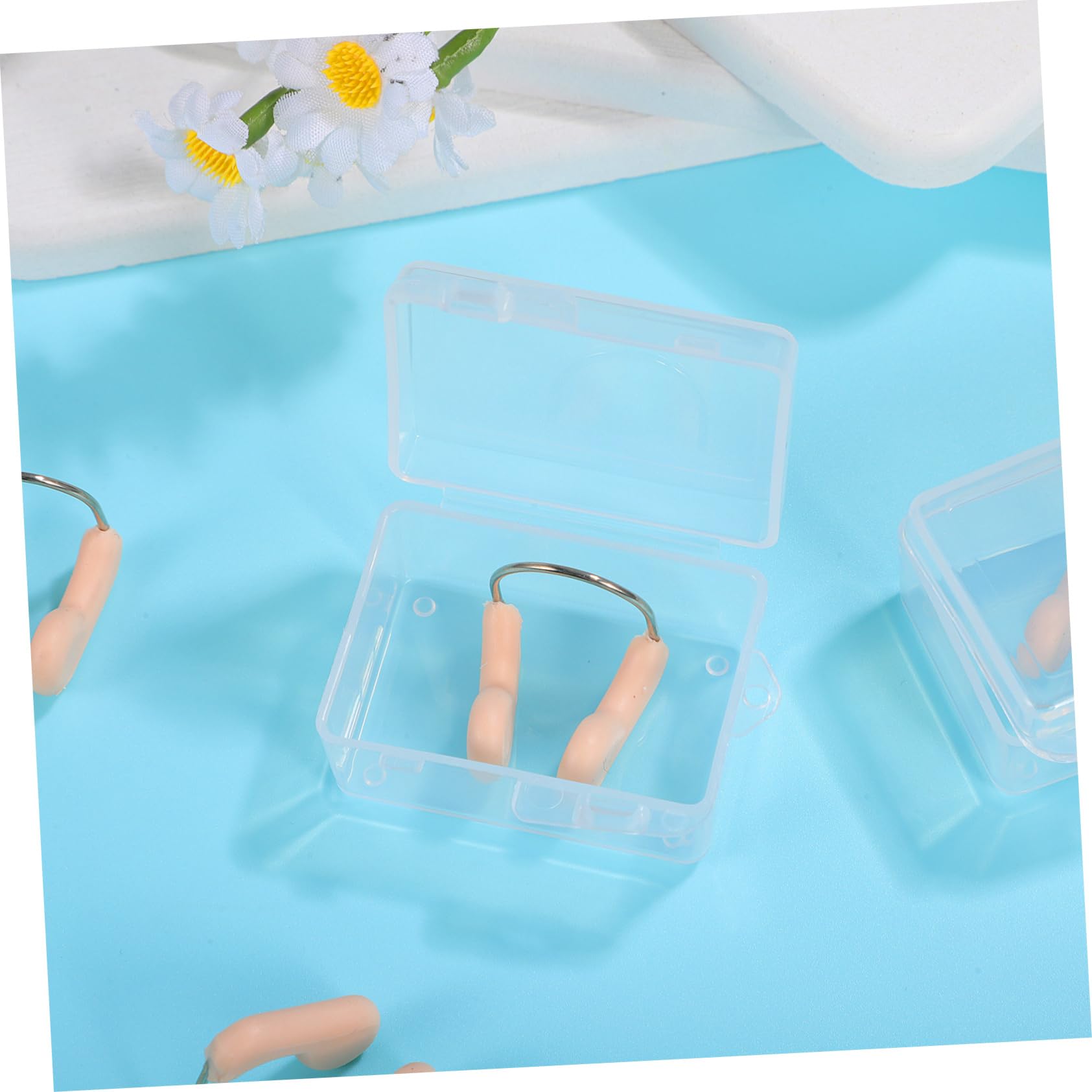 Hemobllo Clip De Nariz De Natación Tapón Nasal Protector Clips De La Nariz para Nadar Deportes Cable Clips De Nariz para Nadadores Pinzas para Nadar En La Nariz Beige