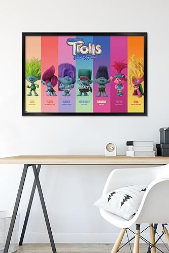 Miniatura 6 de Trends International Trolls Band Together - Póster de pared Perfect Harmony, 22.37 x 34.00 pulgadas, versión enmarcada en negro