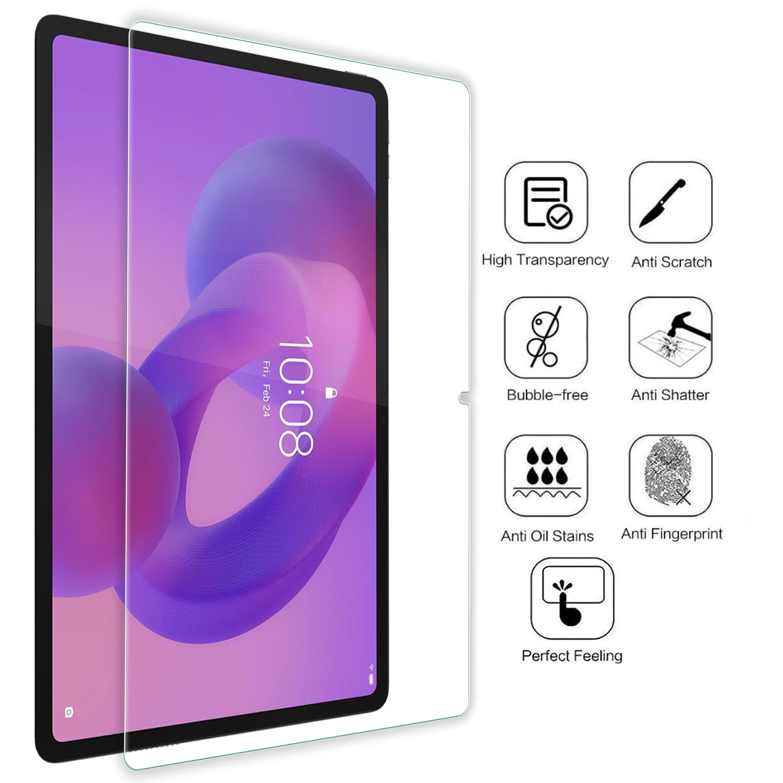 WD&CD 2 sztuki szkła hartowanego kompatybilnego z Lenovo Idea Tab/Lenovo Tab M11 11", folia ochronna ze szkła hartowanego o wysokiej rozdzielczości, kompatybilna z Lenovo Idea Tab