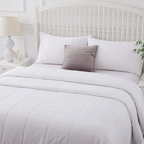 Miniatura 7 de COMFLIVE - Manta con relleno alternativo - Manta acolchada de microfibra tamaño King con borde satinado, mantas de cama para todas las estaciones