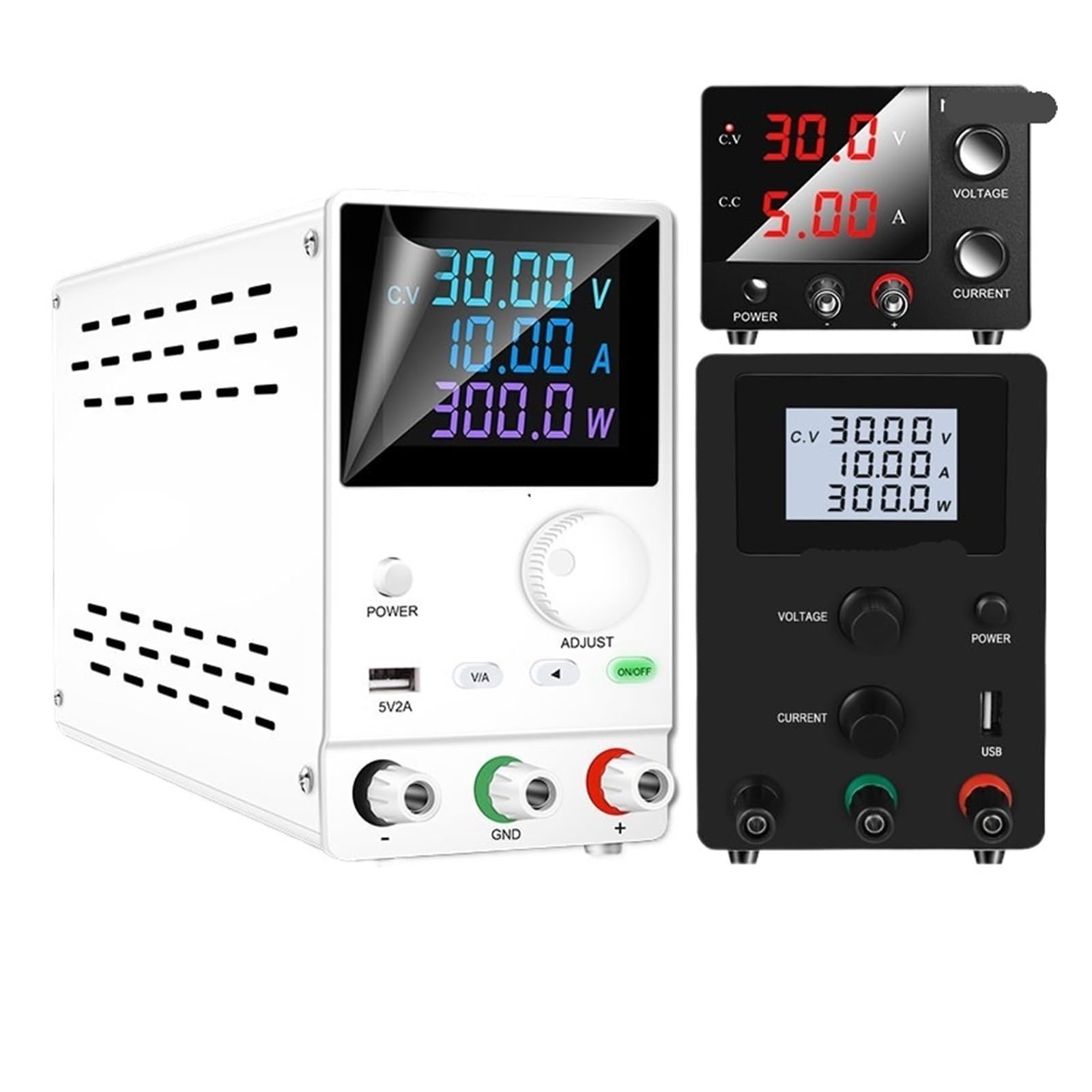 LEOTNNDQ 1pcs 30V 10A 300W DC Voltage Regulator 12V 24V 60V 120V 5A 3A Adjustable(R-SPS3010D)