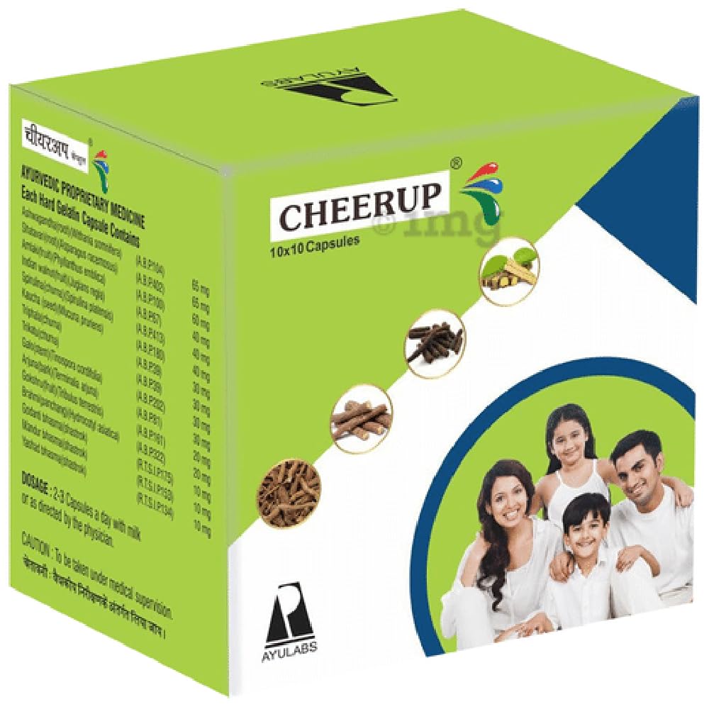 Ayulabs Cheer Up Capsule | Pack of 10x10 tabs | Useful as an lmmunity enhancer-image-6