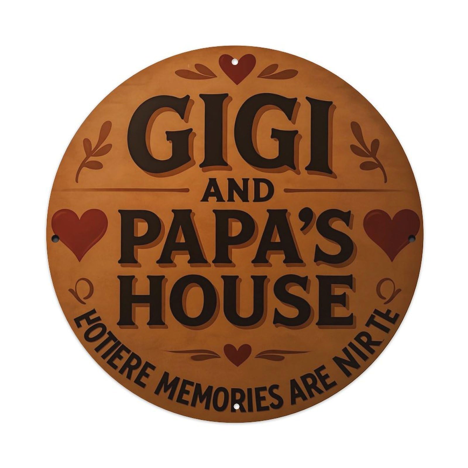 Jdyansheng Vintage Gigi And Papa S House Tin Sign Metal Poster Metal Signs For Home Man Cave Bar Cafe Kitchen Laundry Room Wall Decorations 8X8 Inches
