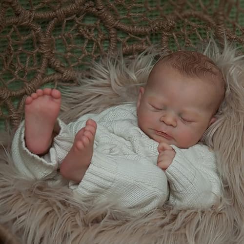 Miniatura 8 de eveseed Kits de bricolaje Reborn ya pintados de 21 pulgadas de vinilo de silicona de simulación para bebés muñeca de dormir Reborn para bebés