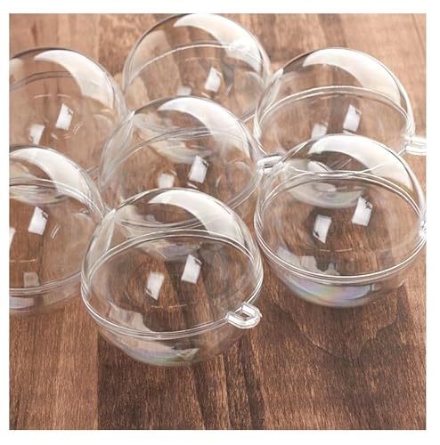Bulk Pack of 72 Clear Acrylic Fillable 70mm Ball Ornaments