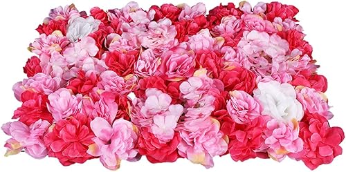 TFCFL 12 piezas de decoración de pared de flores artificiales de 24 x 16 pulgadas, panel floral de hortensias de seda 3D para fondo de fotos,