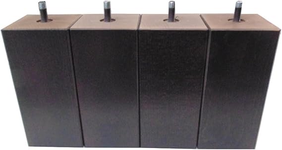 Lot De 4 Pied De Lit En Bois De Hêtre - Hauteur 20 Cm - Verni Clair - Vis M8x20 - Maison