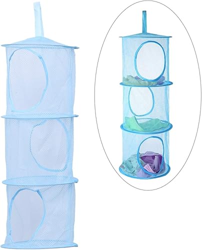 Miniatura 5 de Zerodeko Almacenamiento de animales de peluche de malla para colgar bolsas de almacenamiento ahorradoras de espacio, organizador de almacenamiento