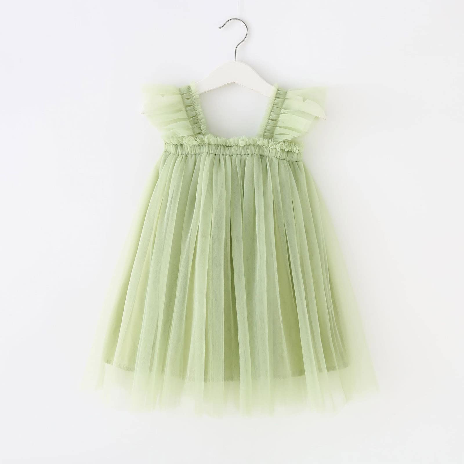 Amazon.com: Toddler Girls Fly Sleeve Solid Tulle Princess Dress Dance Party  Dresses Clothes Ball Gown Dresses (Green, 12-18 Months) : Clothing, Shoes &  Jewelry
