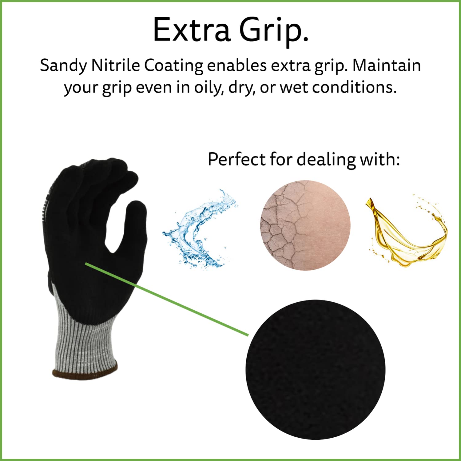 Cordova 7750 Impact Gloves, CRX Fiber, Sandy Nitrile Coat for Grip, Sonic Welding, TPR Impact Protectors, Touchscreen Fingertips, Dark Gray, Friction Resistant, 13-Gauge, Large