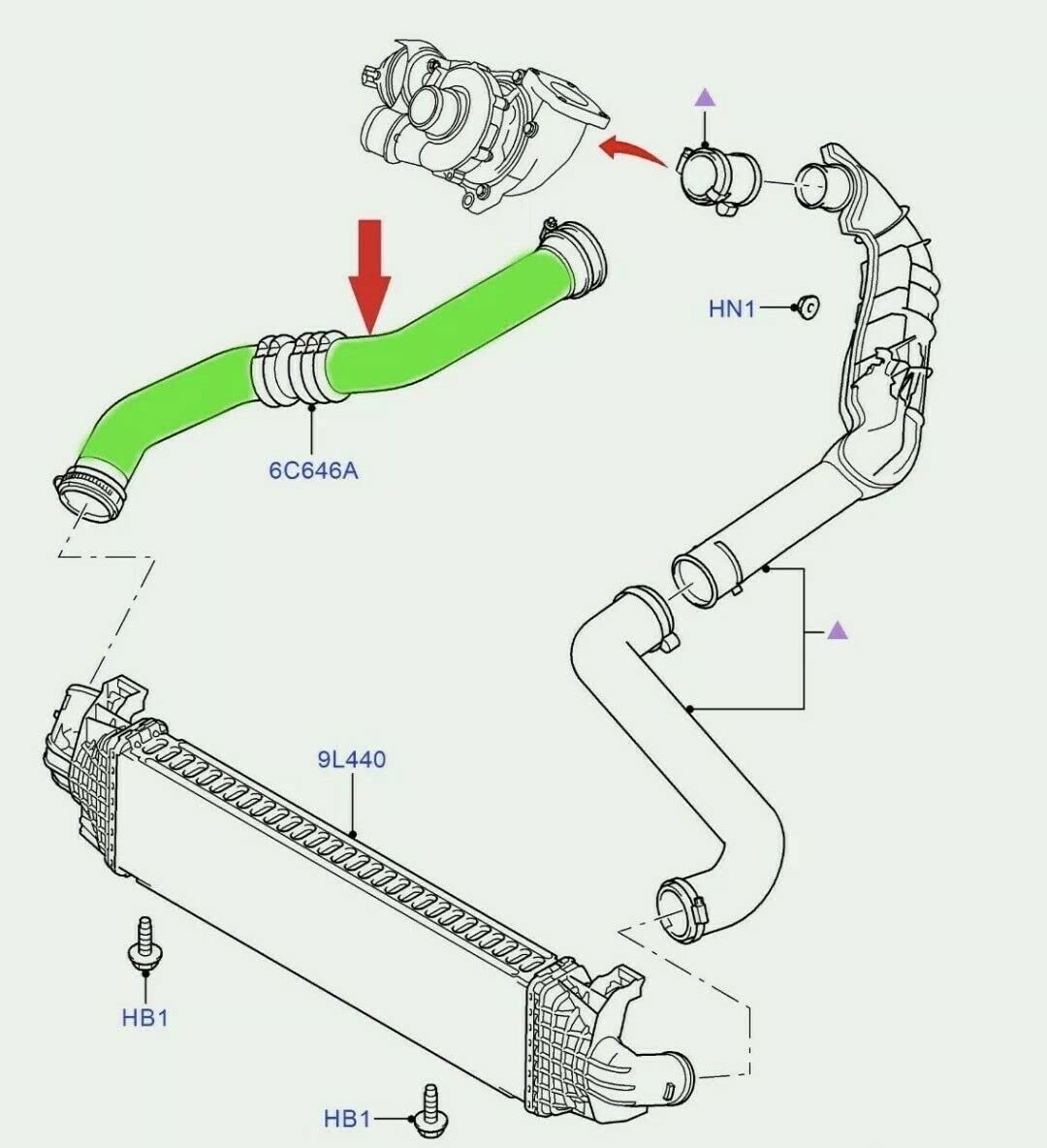 Durite De Suralimentation Pour Ford Galaxy 2.0 TDCi - Référence AG916K863AB - Neuve