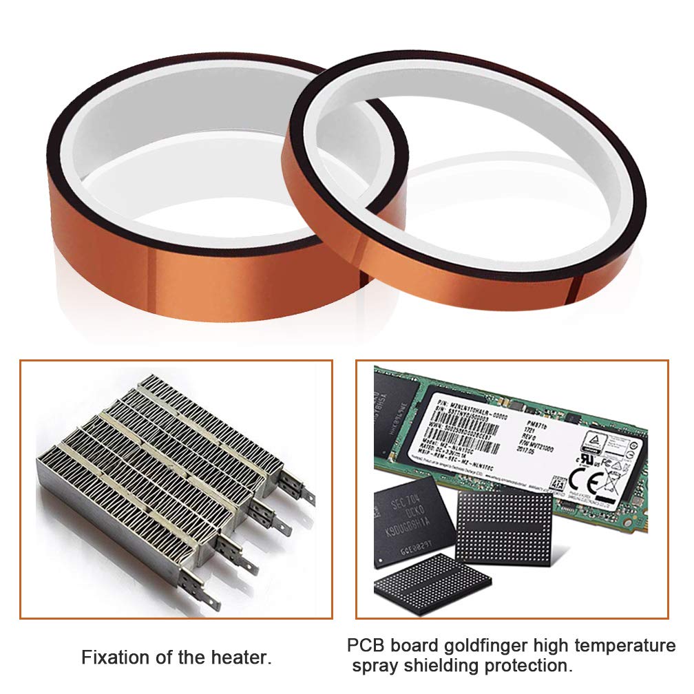 Ruban 3 Tomes Adhésif Haute Température Résistant à La Chaleur,pour Imprimante 3D Masquage élevé