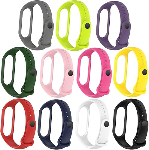 KOMI Replacement Bands Compatible with Xiaomi Mi Band 7 Band Soft Silicone WristbandsSport Adjustable Wrist Strap for Women Men