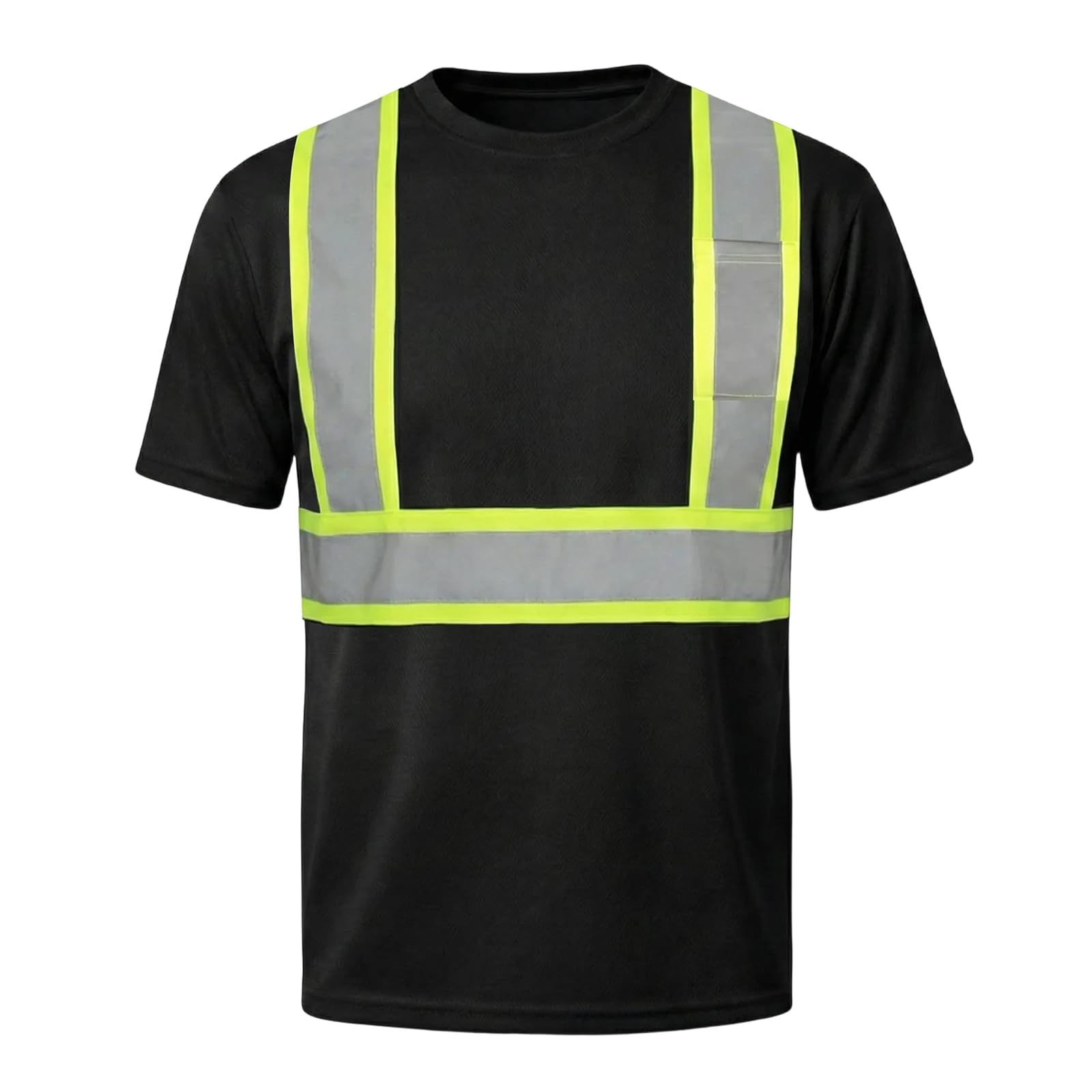 HYCOPROT Hi Vis Safety Shirts Short Sleeve High Visibility Reflective Shirt for Men Women Class 3 Construction T Shirt Work T-shirts Clothes for