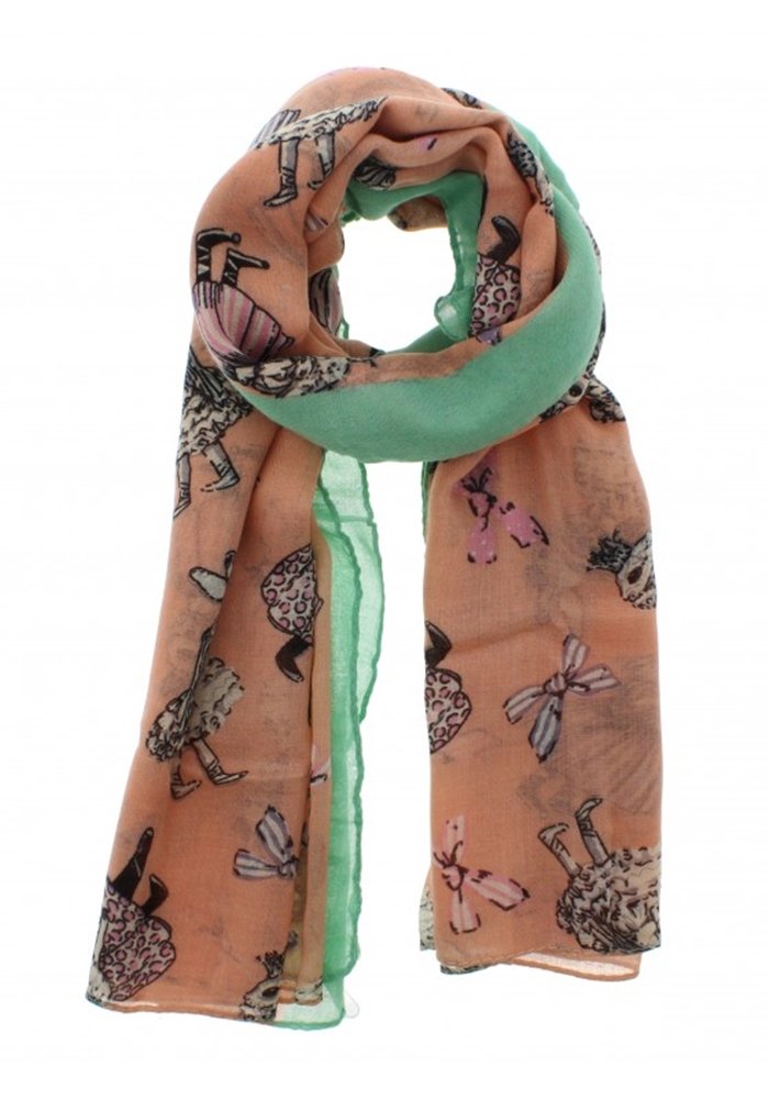 Zac's Alter Ego Lightweight Scarf with Alice in Wonderland Style Bunny Print