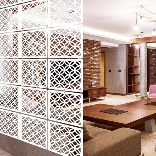 12 PCS Black Hanging Room Divider Decorative Screen Panels
