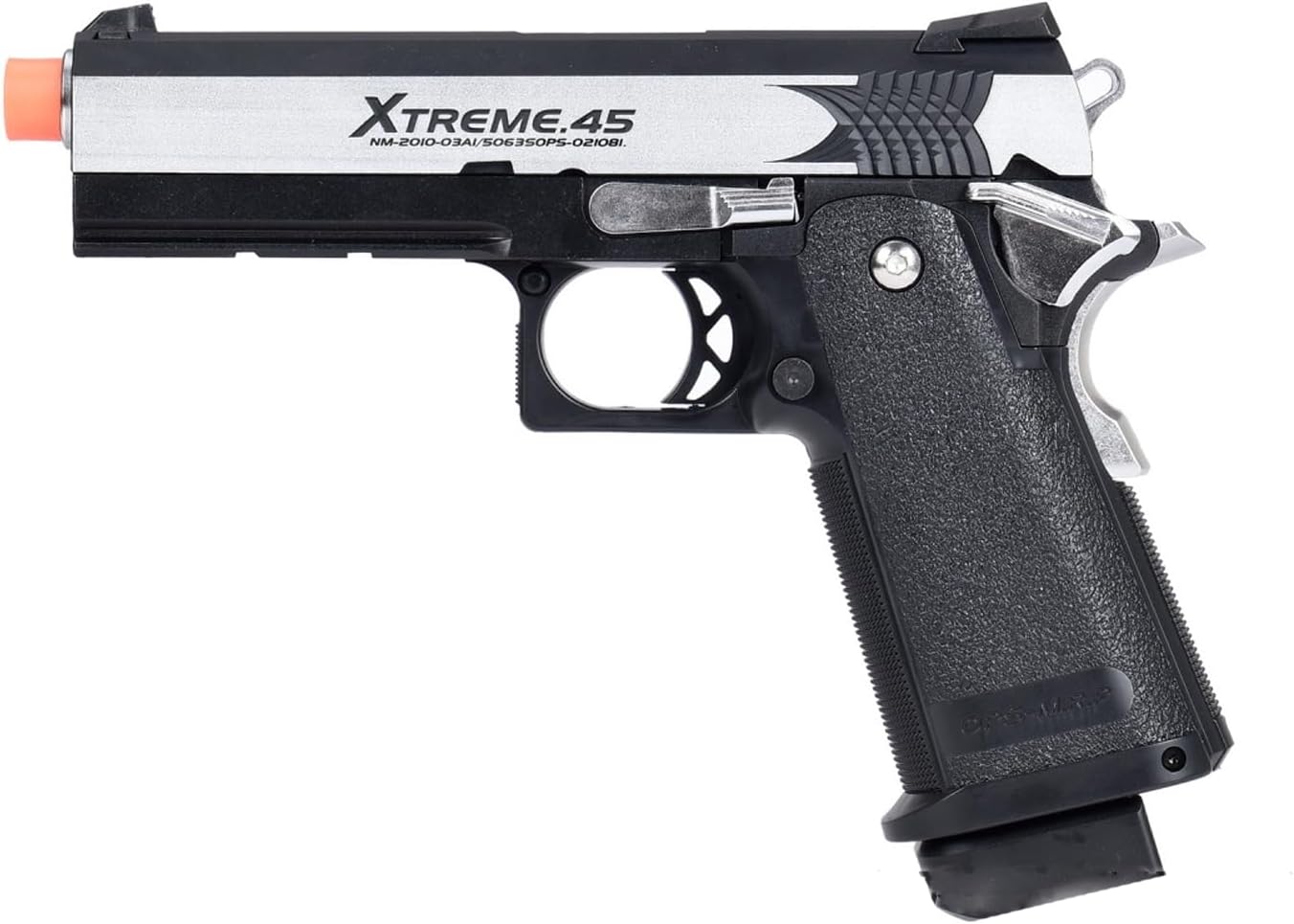 GoldenBall x Tokyo Marui Hi-Capa Xtreme .45 Full Automatic Airsoft Gas Blowback Pistol - Black