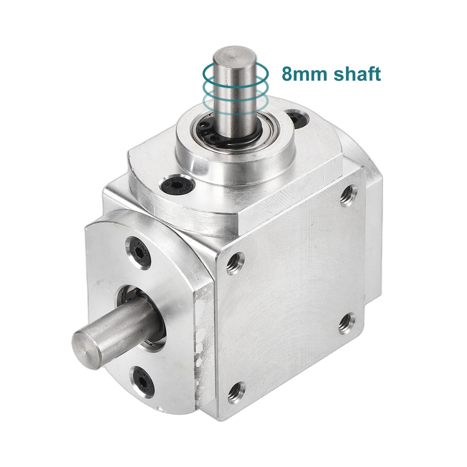 QUARKZMAN Getriebe 90 Grad Kegelgetriebe 1:1 1 Modul 20 Zähne Aluminiumrahmen 8mm Welle 65x66x30mm
