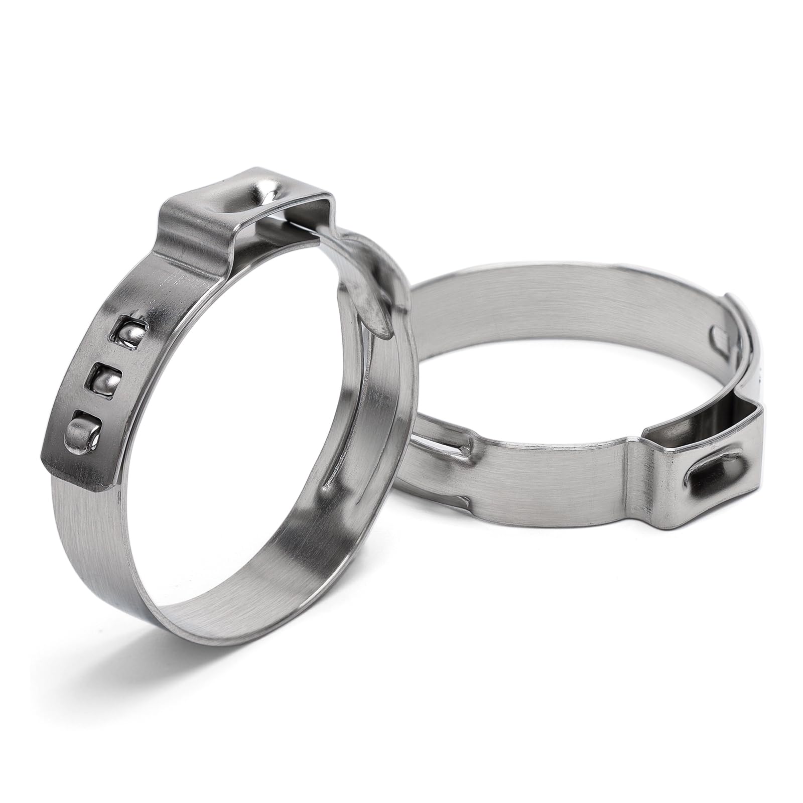 Sieqioor 50 Pack 1 Inch 26.4mm~29.6mm Outside Diameter PEX Cinch Clamps, 304 Stainless Steel Crimp Rings for PEX Tubing, Pipe Fittings, and Plumbing