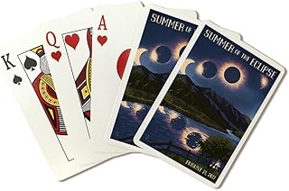 Lantern Press Solar Eclipse 2017, Summer of The Eclipse (52 Playing Cards, Poker Size Card Deck with Jokers)