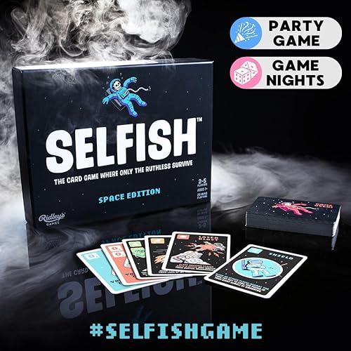 Miniatura 7 de Ridley's Juegos: Juego de cartas de edición espacial egoísta | Juego de fiesta fácil de jugar para grupos | Ideal para 2 – 5 jugadores, mayores de 7