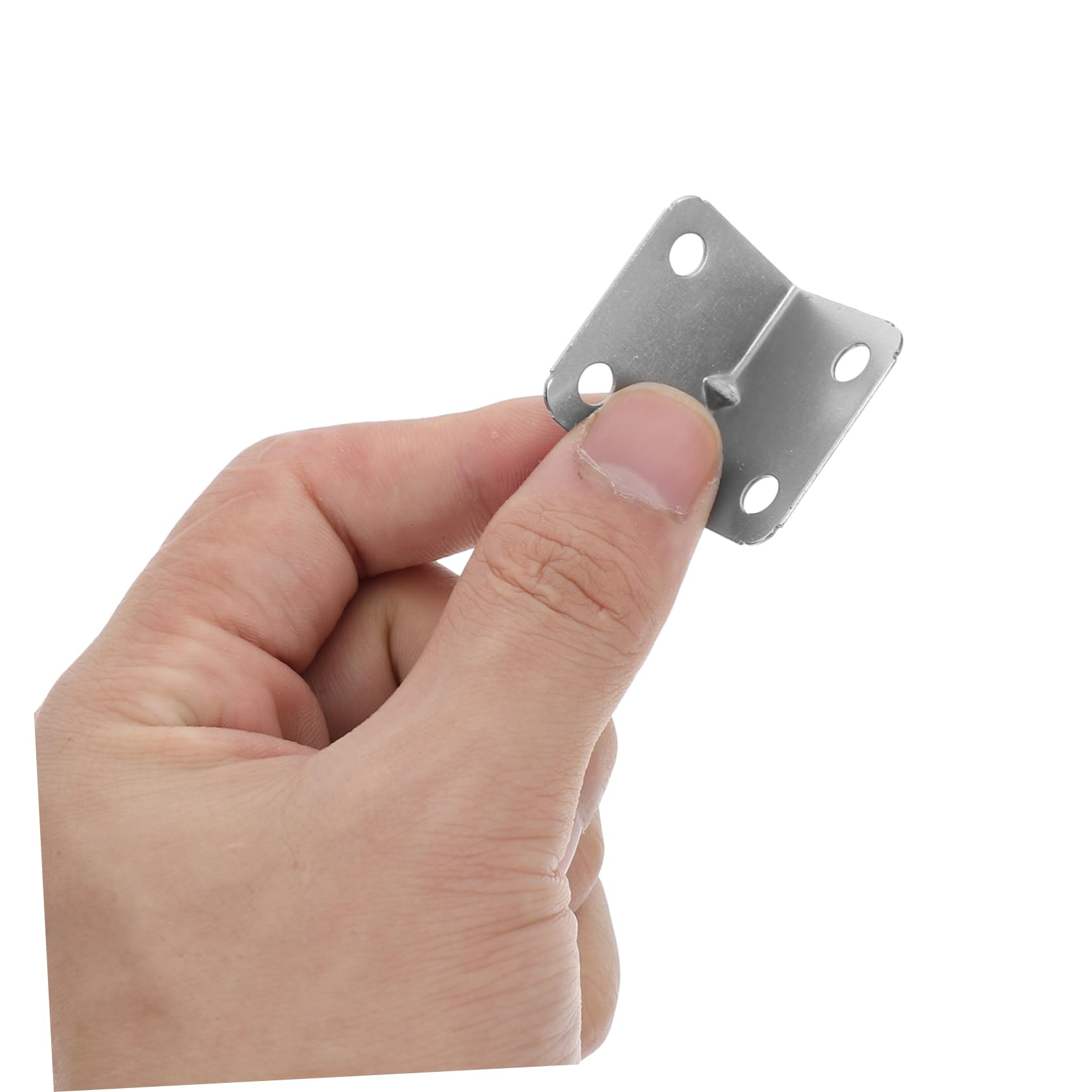 Staffe Angolari in Ferro Argento 100 Pezzi Design a 4 Fori per Supporto Mensola e Fissaggio Rapido di Mobili Instabili e Letti