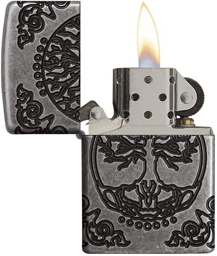 Vista 11 de Zippo Mechero de latón envejecido árbol de la vida eterna