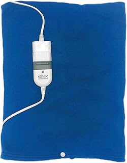 Kenex | Almohadilla Eléctrica Lumbar | KNM|173 | Alivia el Dolor de la Zona Lumbar | 3 Niveles de Calor | Triple Protección contra el Sobrecalentamiento | Almohadilla Térmica | Color Blanco y Azul