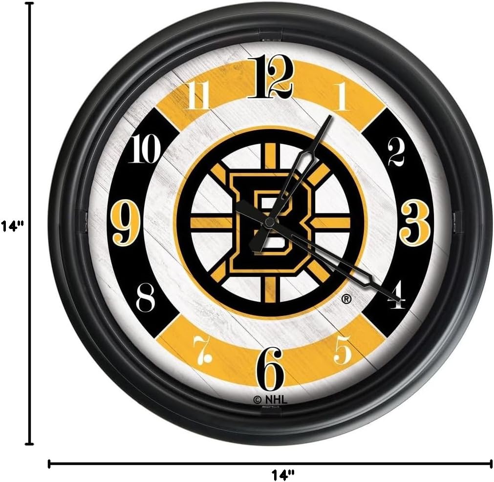 Holland Bar Stool Co. Boston Bruins Indoor/Outdoor LED Wall Clock