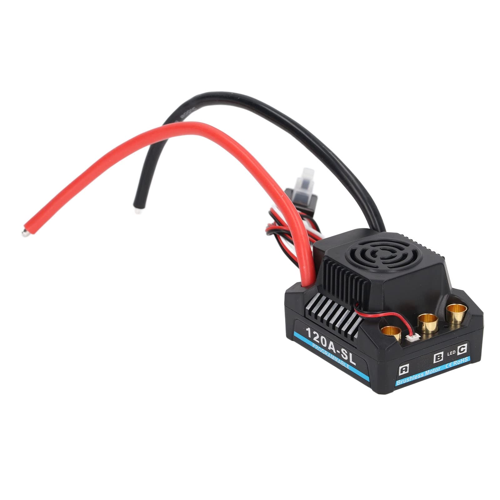 Generic ESC Programmabile Senza Spazzole da 120 A per Auto RC con Dissipazione del Calore Superiore - Adatto per Veicoli RC 1/8