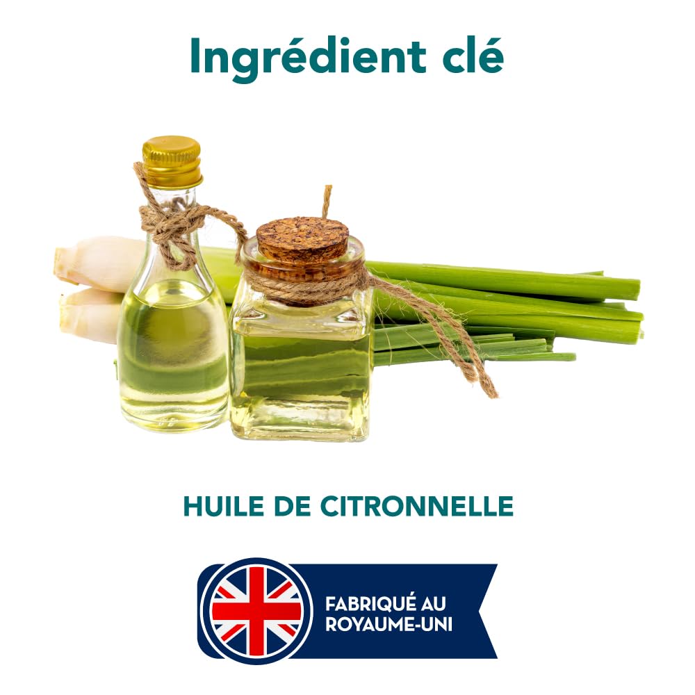 Shampooing Antipuces 100% Naturel | Citronnelle | Le Meilleur Traitement pour Chiens & Chats | Formule Efficace & sans Danger | Tue et Combat Les Puces Tiques & Poux