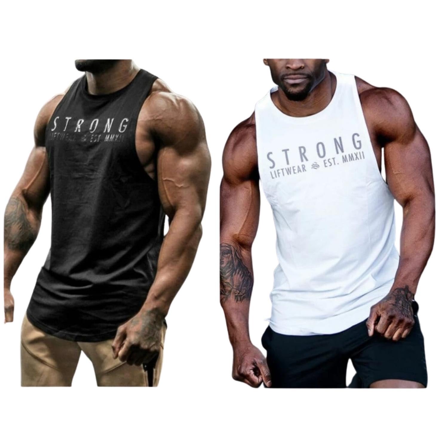 Backbone1 Combo 2 Pcs Polyester Synthetic Stringer Vest for Men, Gym Vest, Sleeveless Vests_268-picture-23