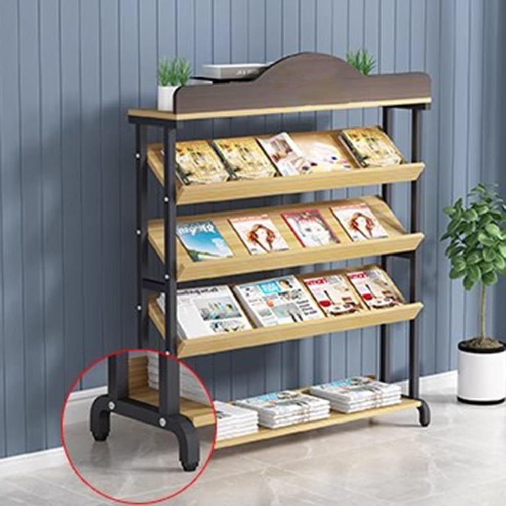 Amazon｜新聞ラック 金属製の床置き式レトロマガジンラック、ブック