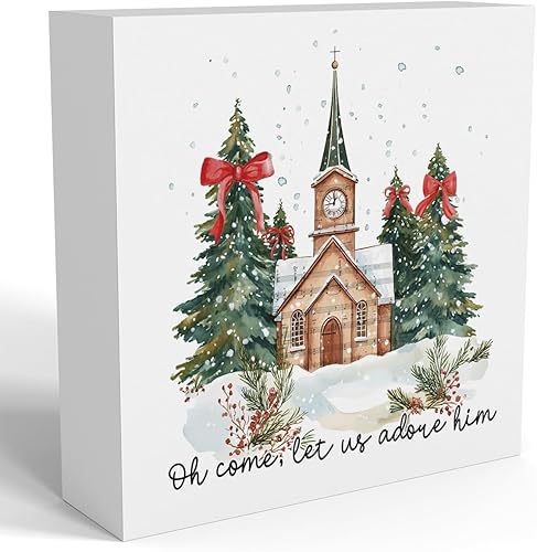 Miniatura 10 de Decoraciones de Navidad, gnomos de Navidad para interiores, letrero de árbol de Navidad con purpurina roja, regalo para mujeres amigas, letrero de