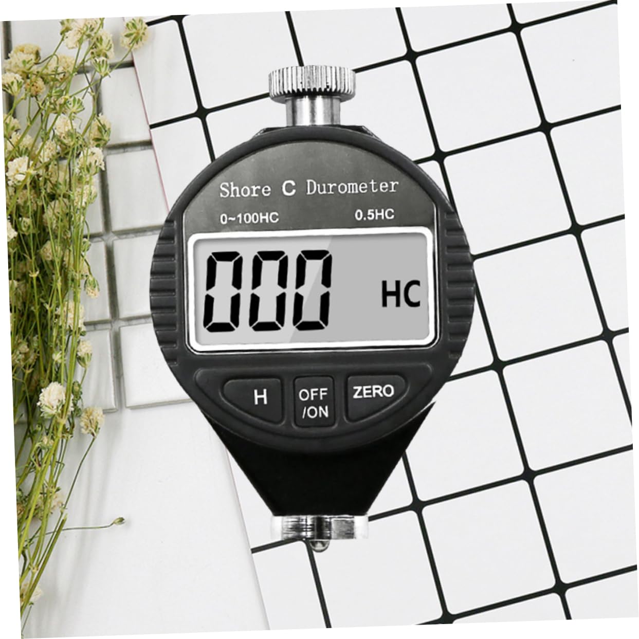 Cabilock Durómetro Shore a Digital Pantalla Lcd para Medición de Dureza en Plástico Negro y Cuero, Rango Amplio 0-100hc, Fácil Lectura para Uso Industrial y Científico
