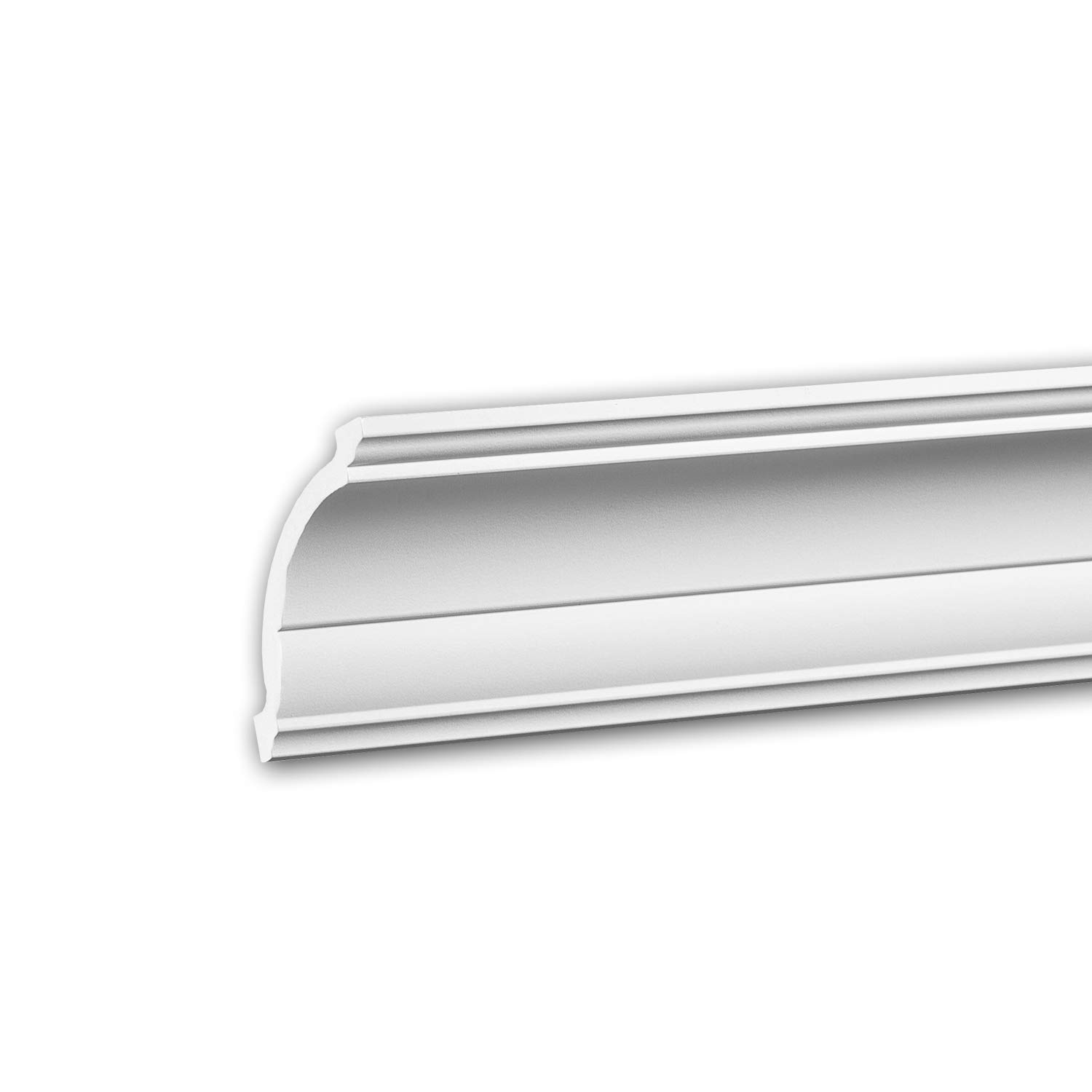 PRO[f]home® - Cornice Moulding 650101 Decorative Moulding Crown Moulding Coving Cornice Neo-Classicism style white 2 m Profhome