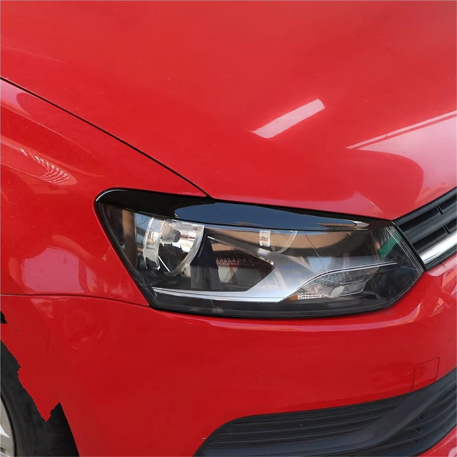 Reflektor do VW do Polo MK5 MK 5 2010-2017 czołowa lampa czołowa naklejka wykończenia reflektory osłona reflektorów samochodowych powieki