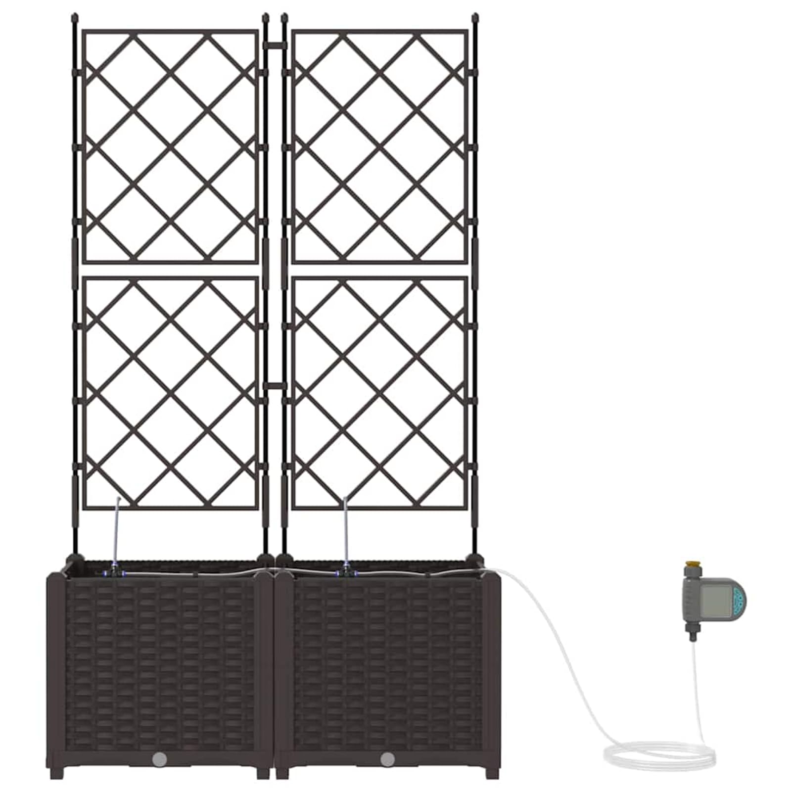 Gecheer Vaso da Giardino con Sistema di irrigazione Automatica, 80 x 40 x 142 cm, plastica, Vaso per Esterno con Auto-irrigazione for Giardino e terrazza