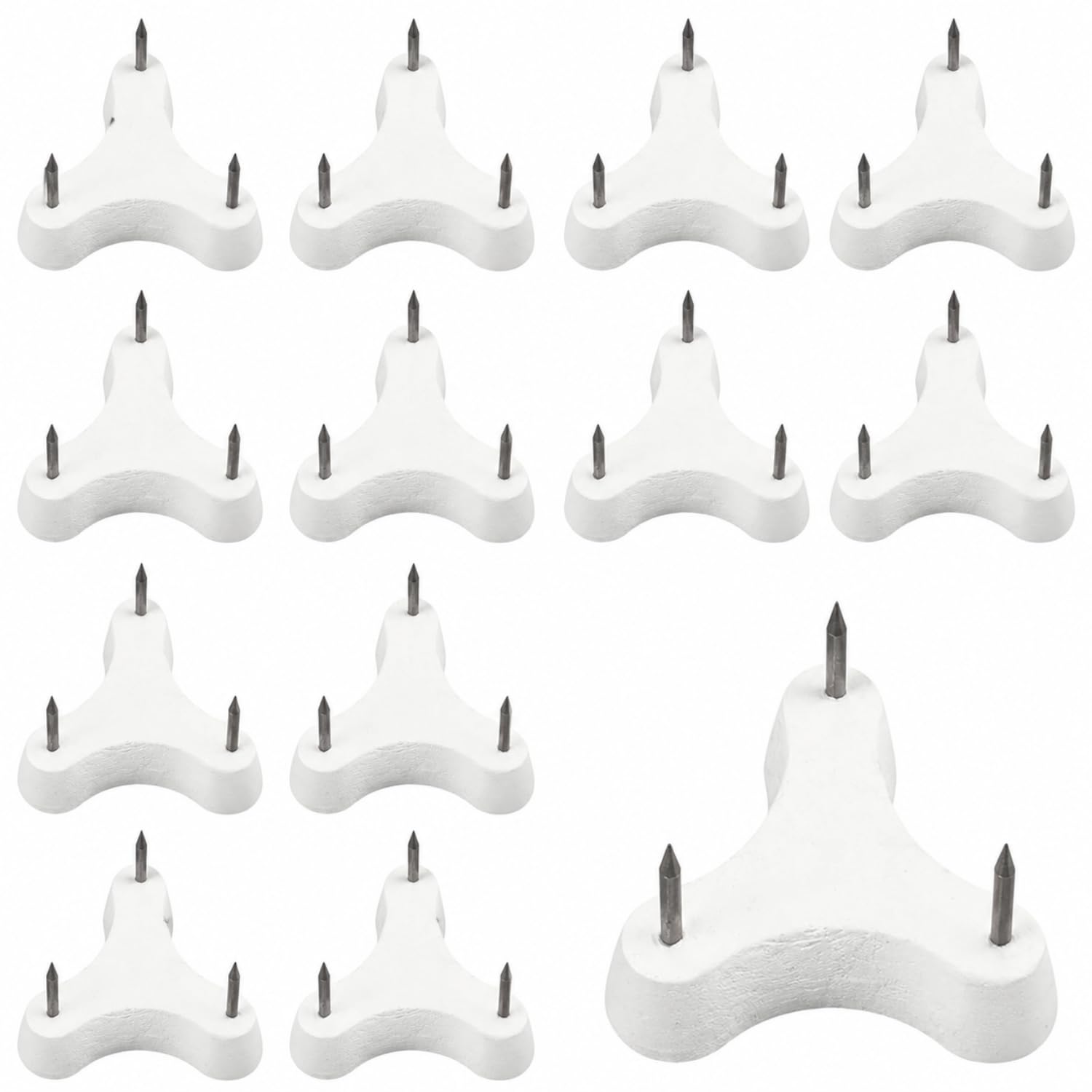 WILLBOND 12 Pack 2.25" Kiln Stilts Pottery Pointed Stilts Ceramic Tripod 3-Point Ceramic Tripod Kiln Stilt with Points Apart for Kilns Firing of Ceramics and Pottery โ image 1