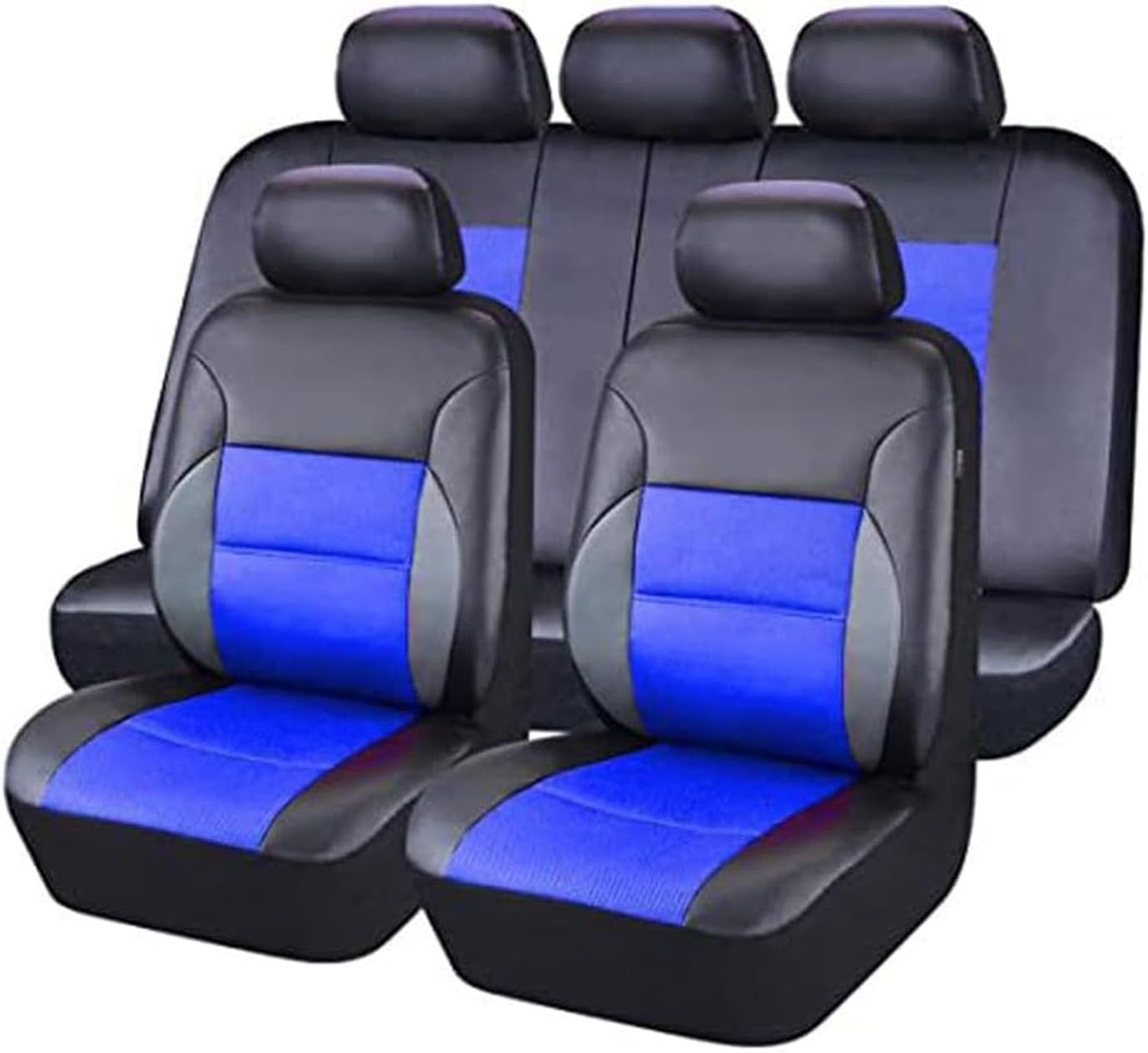 Zestawy skórzanych pokrowców na siedzenia samochodowe do Peugeot 207 Hatchback 2009-2025, zestaw pokrowców na przednie i tylne, na każdą pogodę, oddychające, wodoodporne, odporne na zużycie