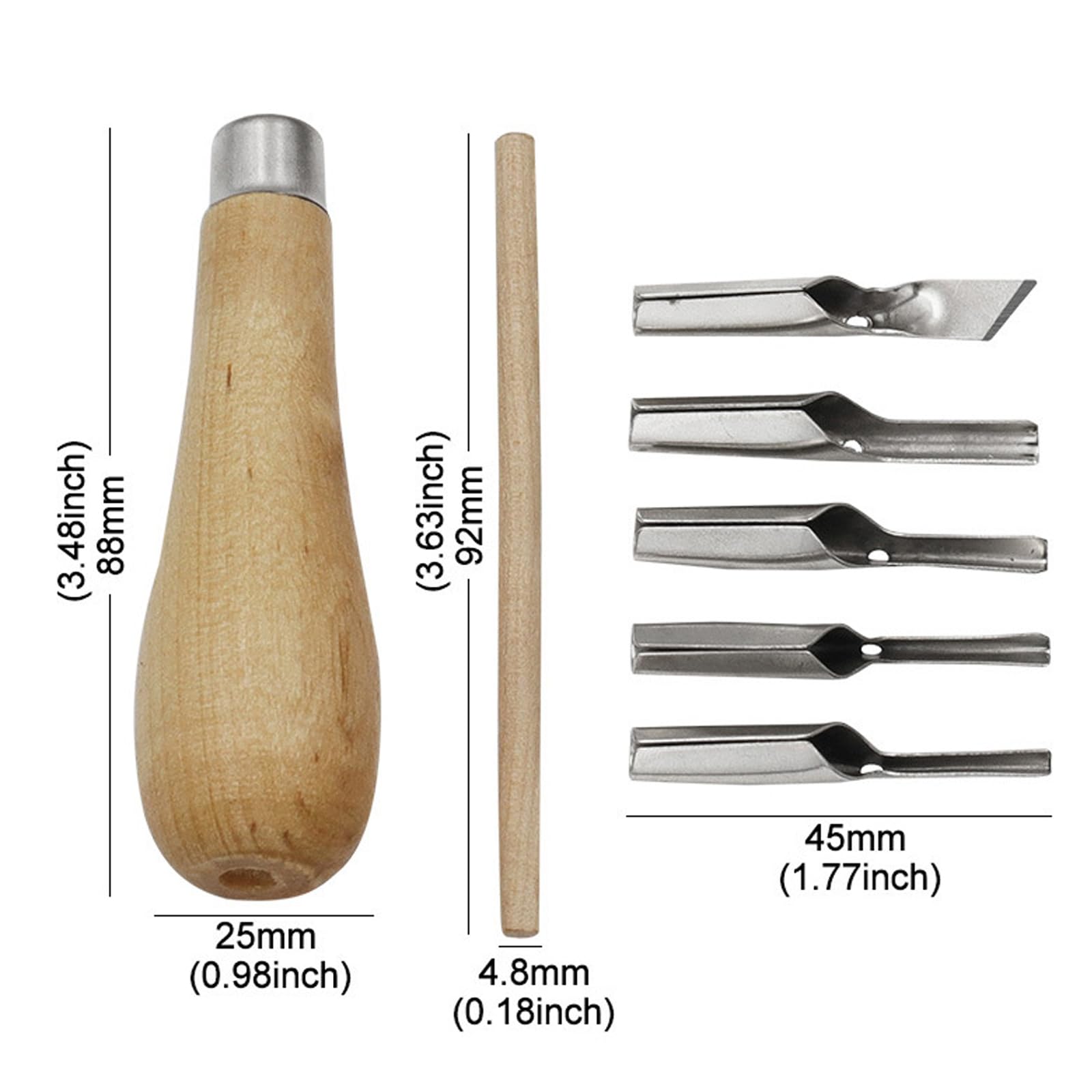 2 Juego de Herramientas para Tallar Madera, Gubias y Cortador de Linóleo, Bloques de Talla para Bricolaje, Escultura y Pintura Artística, para Adultos y Principiantes
