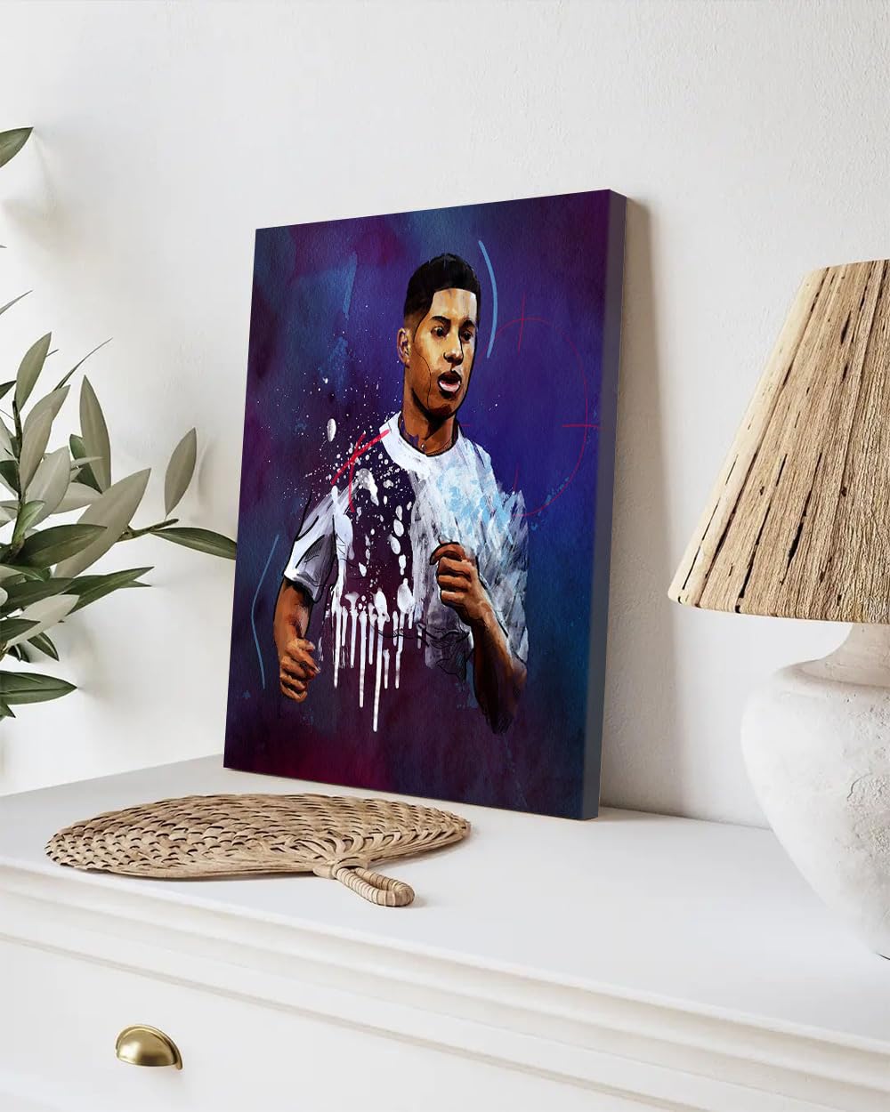 GADGETS WRAP Canvas Gallery Wrap Framed for Home Office Studio Living Room Decoration (9x11inch) - Marcus Rashford, England Circa