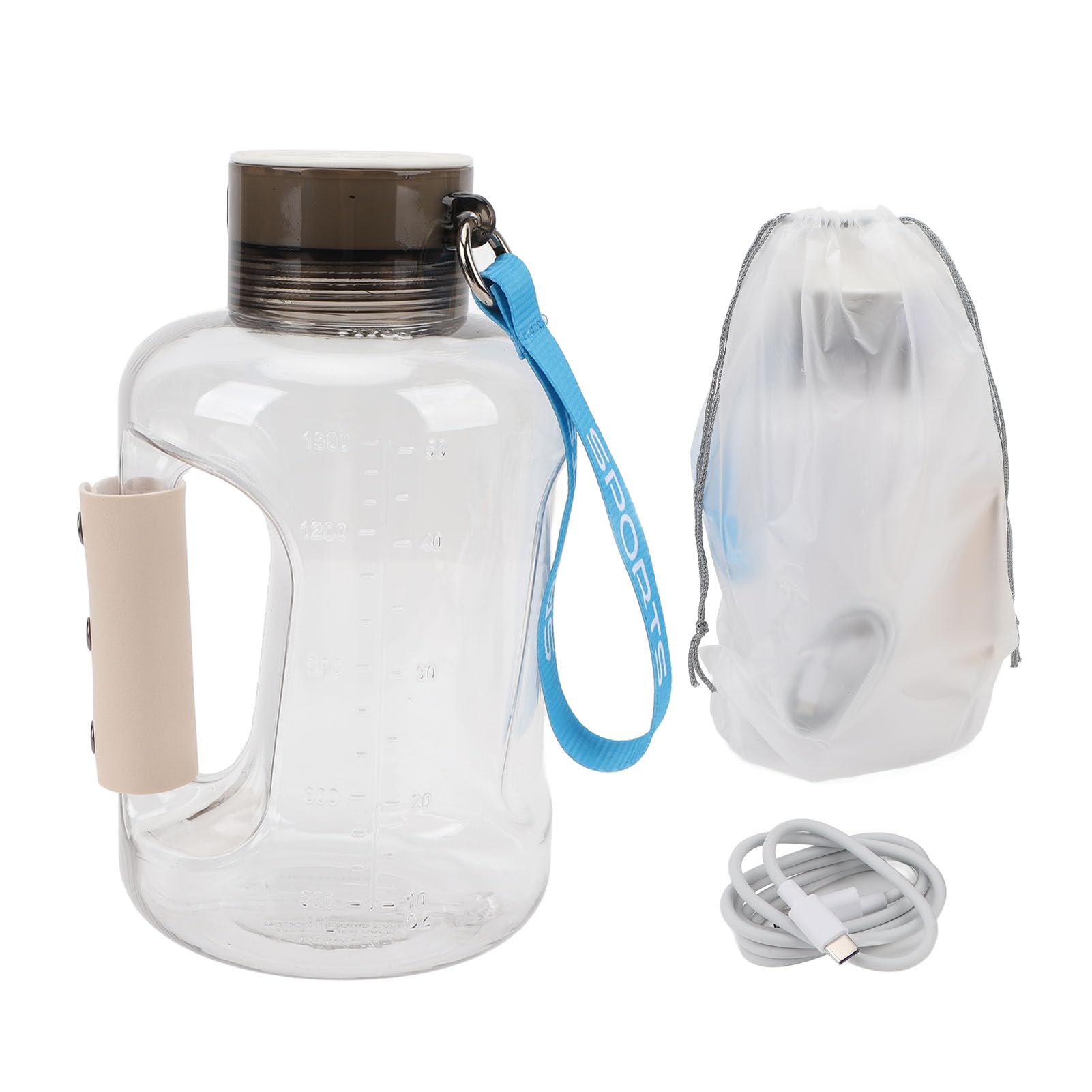 Botella de Agua de Hidrógeno de Gran Capacidad, Diseño Transparente Seguro y Confiable, Inmunológico y Metabolismo Mejorados para Familiares Amigos