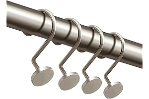 Rust Proof Brushed Nickel Heavy Duty Shower Curtain Rings